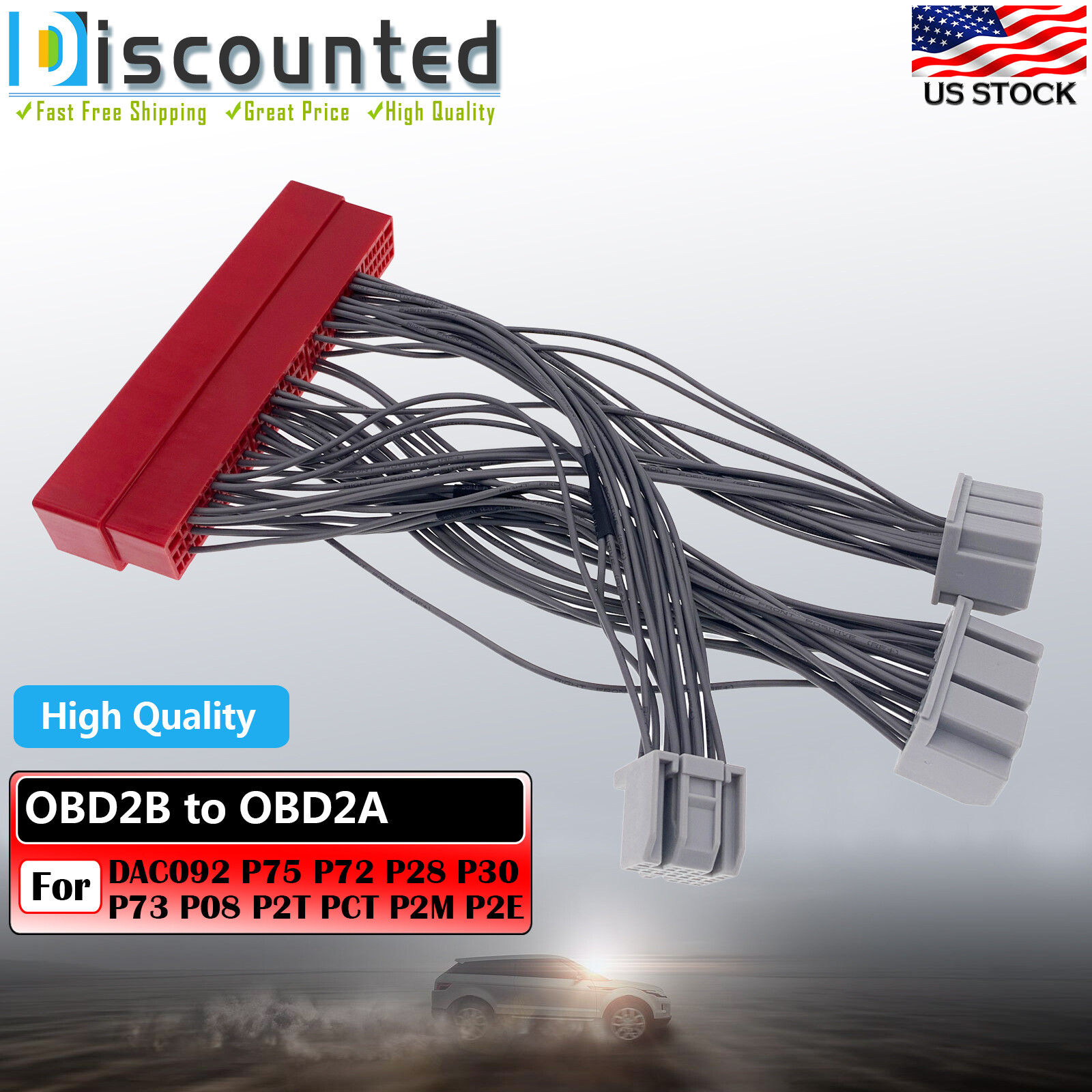 OBD2B to OBD2A Conversion Harness Adapter ECU Jumper for Honda Civic 1999 2000