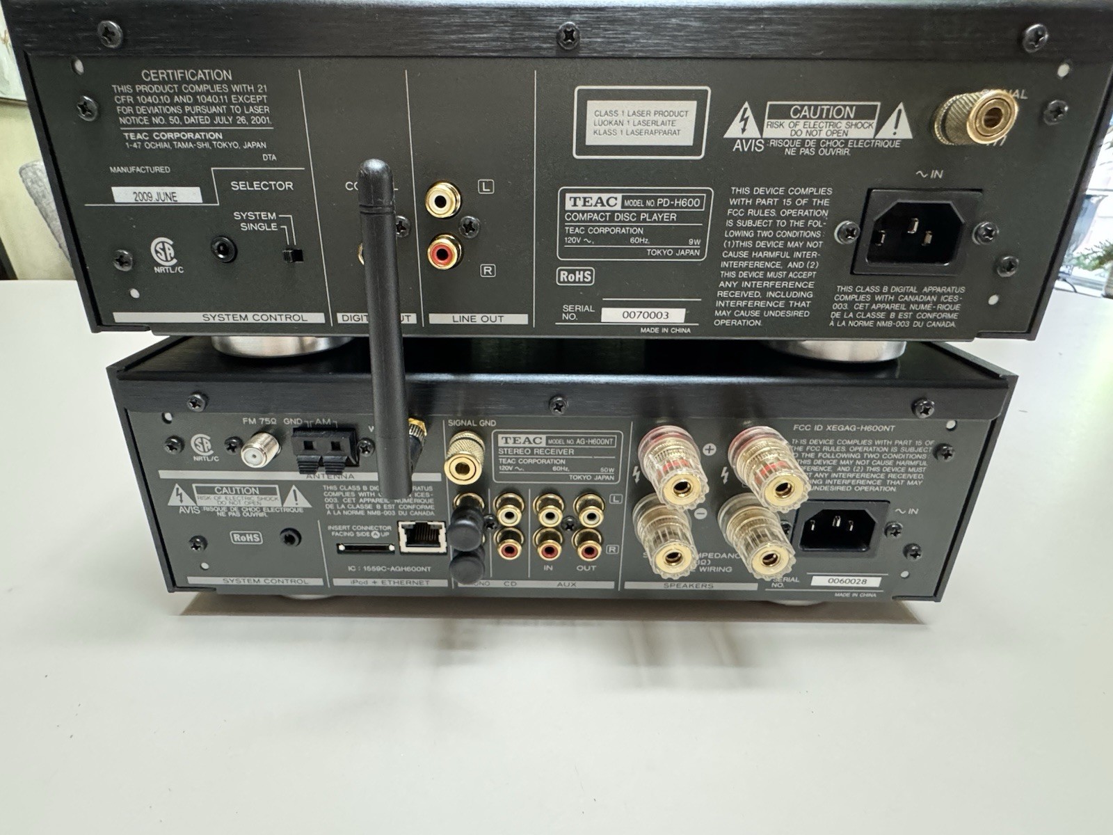 TEAC AG-H600NT / PD-H600 Receiver - CD Player combo