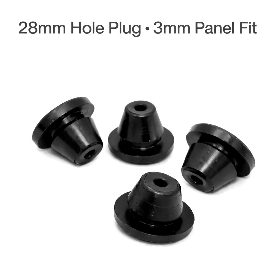 1/4" Snap-In Silicone Bumper Feet 7/16" OD x 1/8" H Fits 1/16" Panel