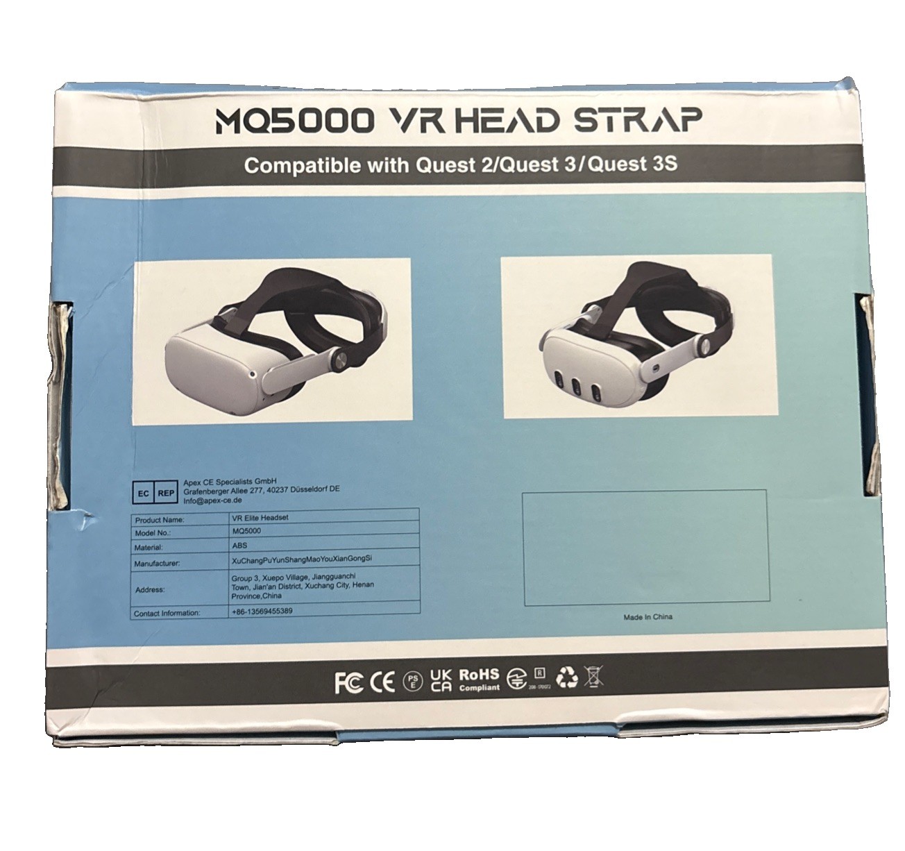 MQ5000 VR Head Strap for Meta Quest 2/3/3S Adjustable Elite