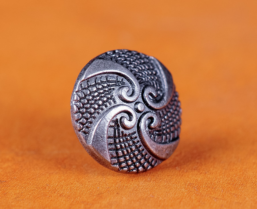 30X Silver Pattern Fast Rivet Studs Leathercraft Decor for Bracelets Bags Belts