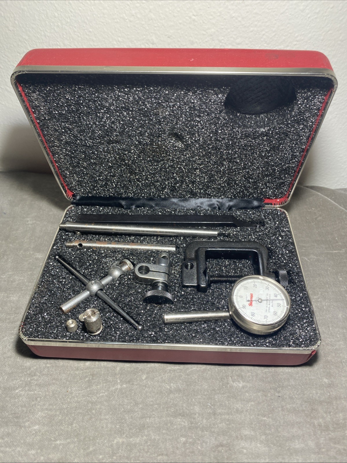 Starrett 196A1Z Universal Back Plunger Dial Indicator .200" Range, 0-100 Dial
