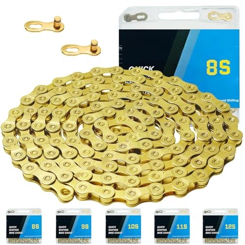 6/7/8/9/10/11/12 Speed Bike Chain – High-Strength, Durable & Gold-6/7/8-Speed