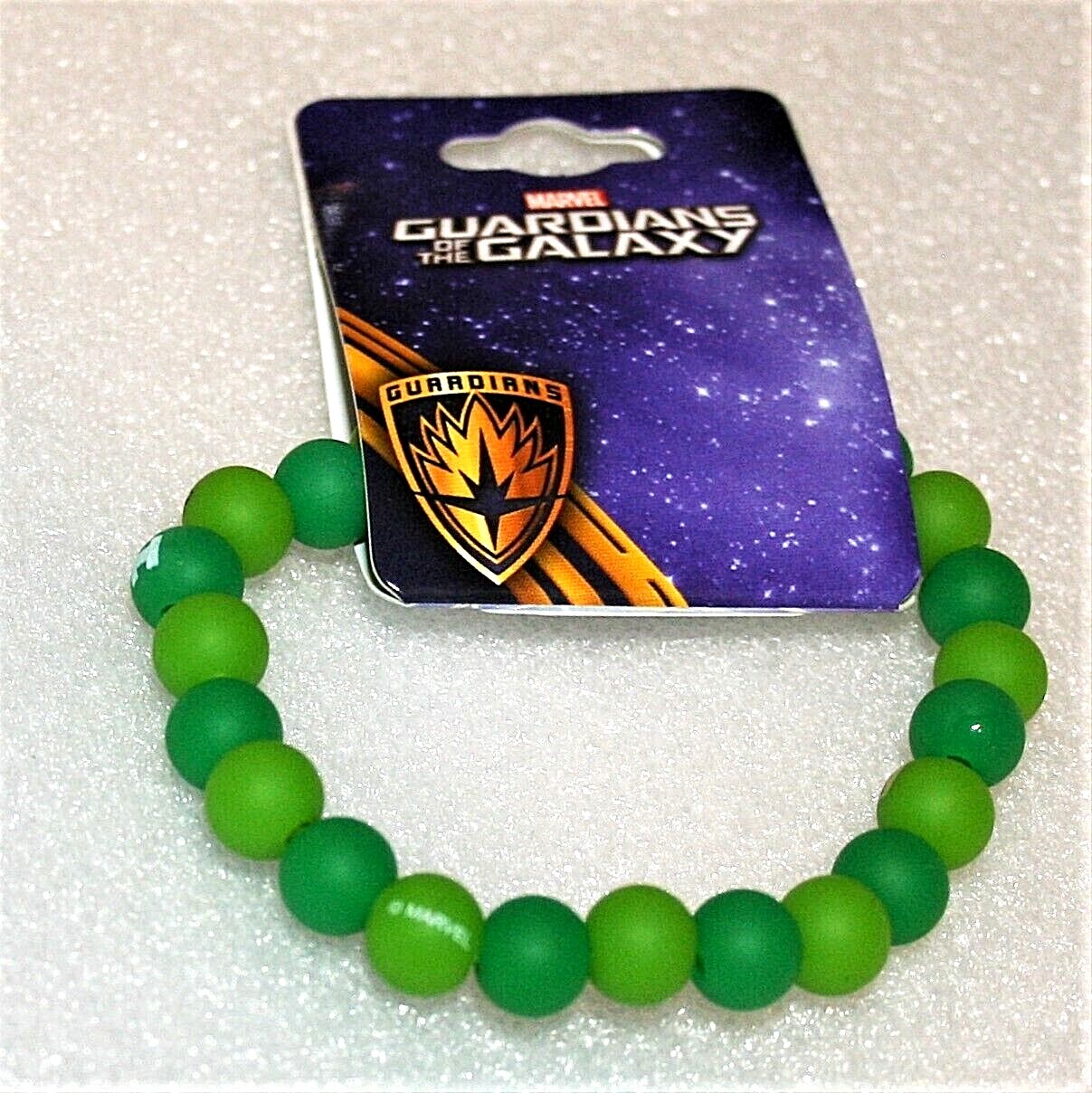 Marvel GOTG Guardians of The Galaxy Groot Green Fun Bead Party Bracelet NWT