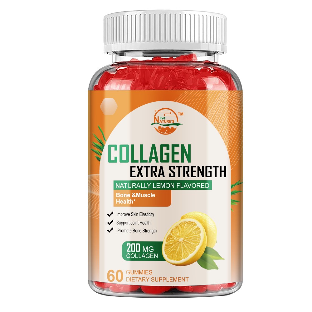 Premium Hydrolyzed Collagen Gummies with Vitamin C, Zinc & Biotin - 60 Gummies