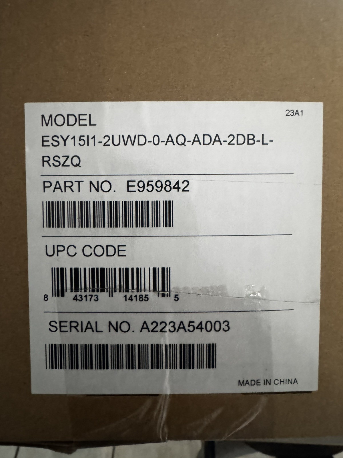 Elo Touch all-in-one computer model ESY15l1D