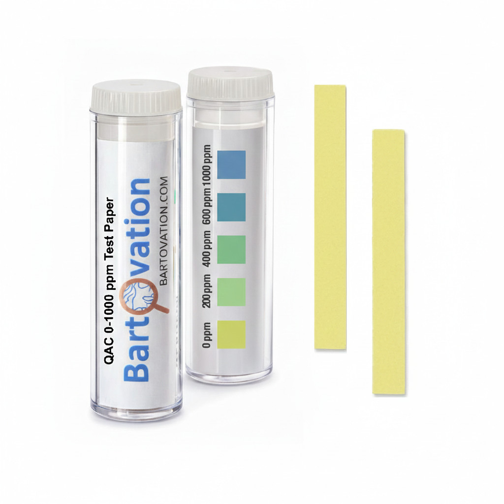Quaternary Ammonium (QAC, Multi Quat) Test Paper, 0-1000 ppm, Vial of 100 Strips