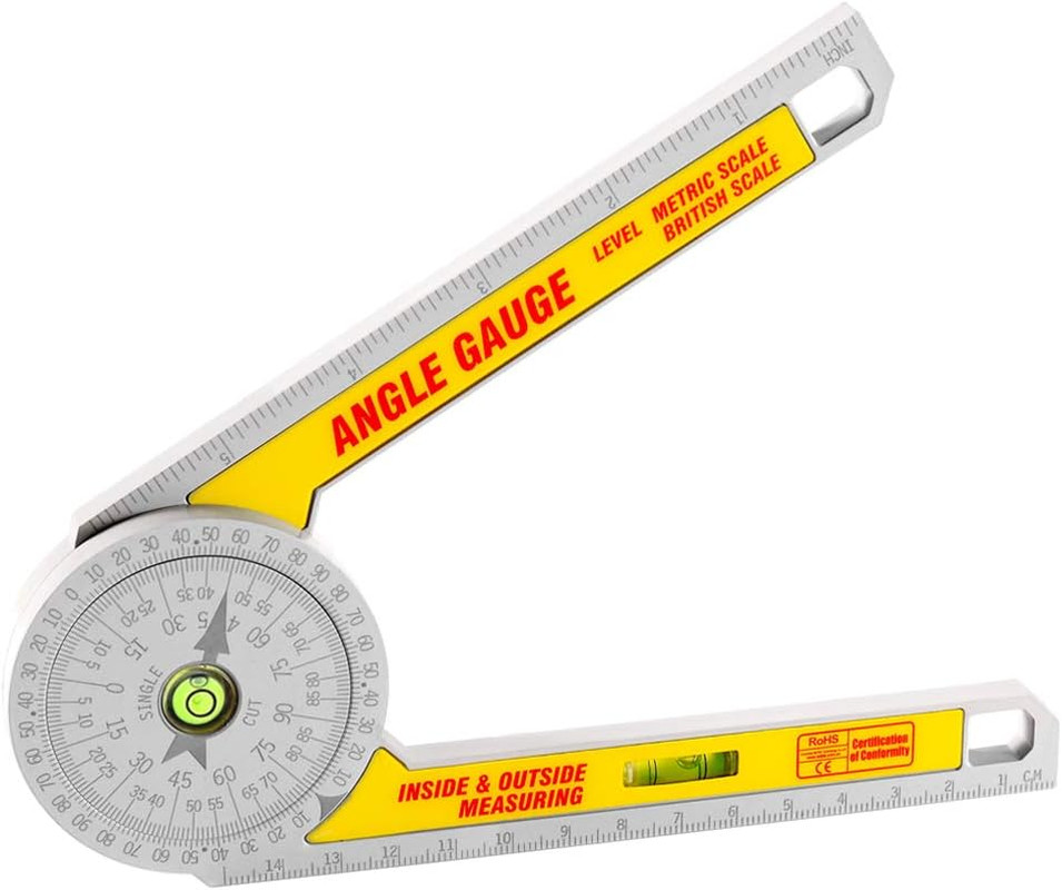 Miter Saw Protractor Angle Ruler, 360 Degree Measure Tool ,Angle Finder Gauge...