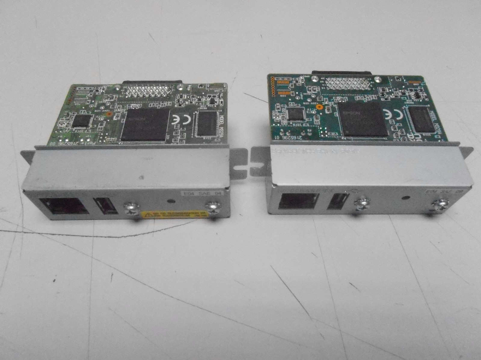 x2 Epson UB-E04 Ethernet Interface Card POS Printer Network Adapter RJ-45 M329A
