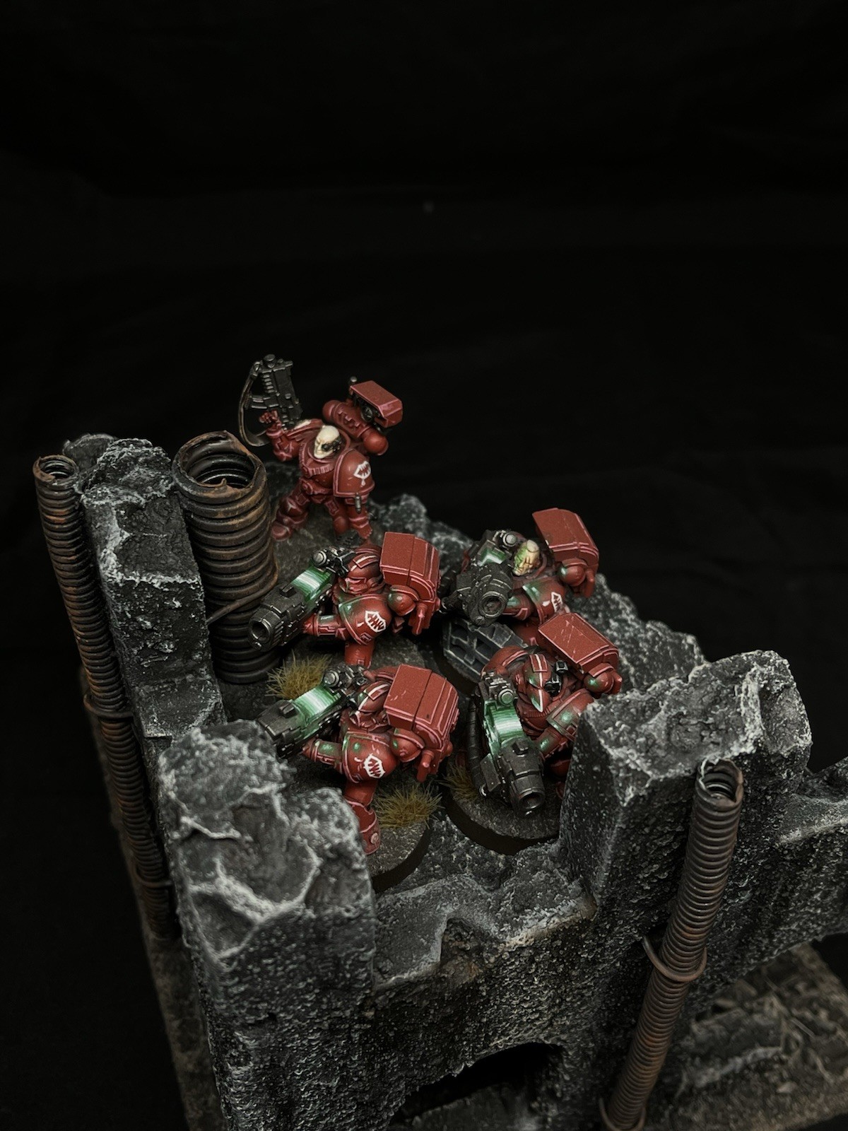 Warhammer 40K Compatible Corner Ruins Terrain Painted Tabletop Wargaming Scenery