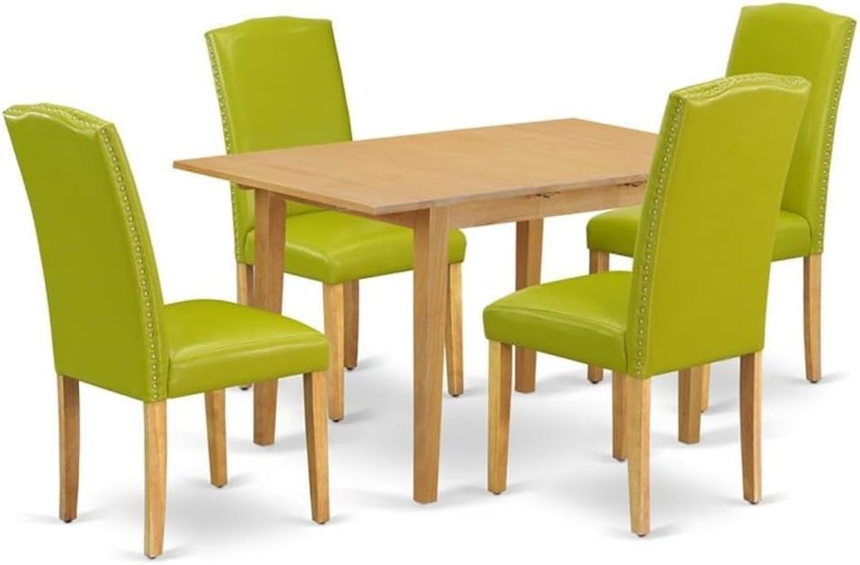 NOEN5-OAK-51 5 Piece Dinette Set Includes a Rectangle Dining Room Table with But