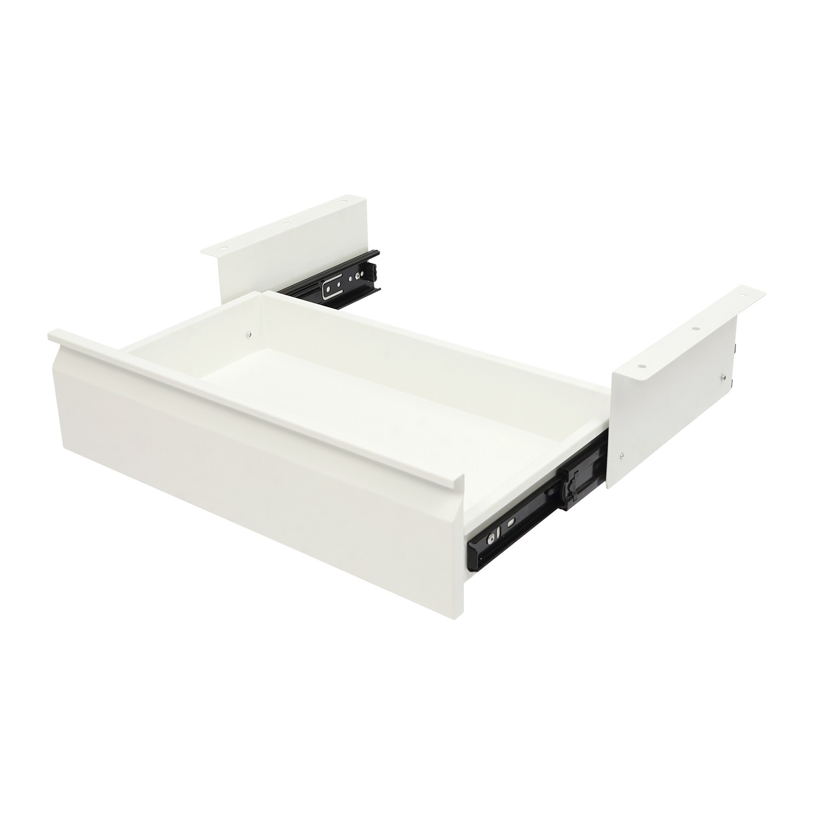 Iron Under Desk Mounted Sliding Pull-out Storage Drawer Storage Organizer 4.4lb