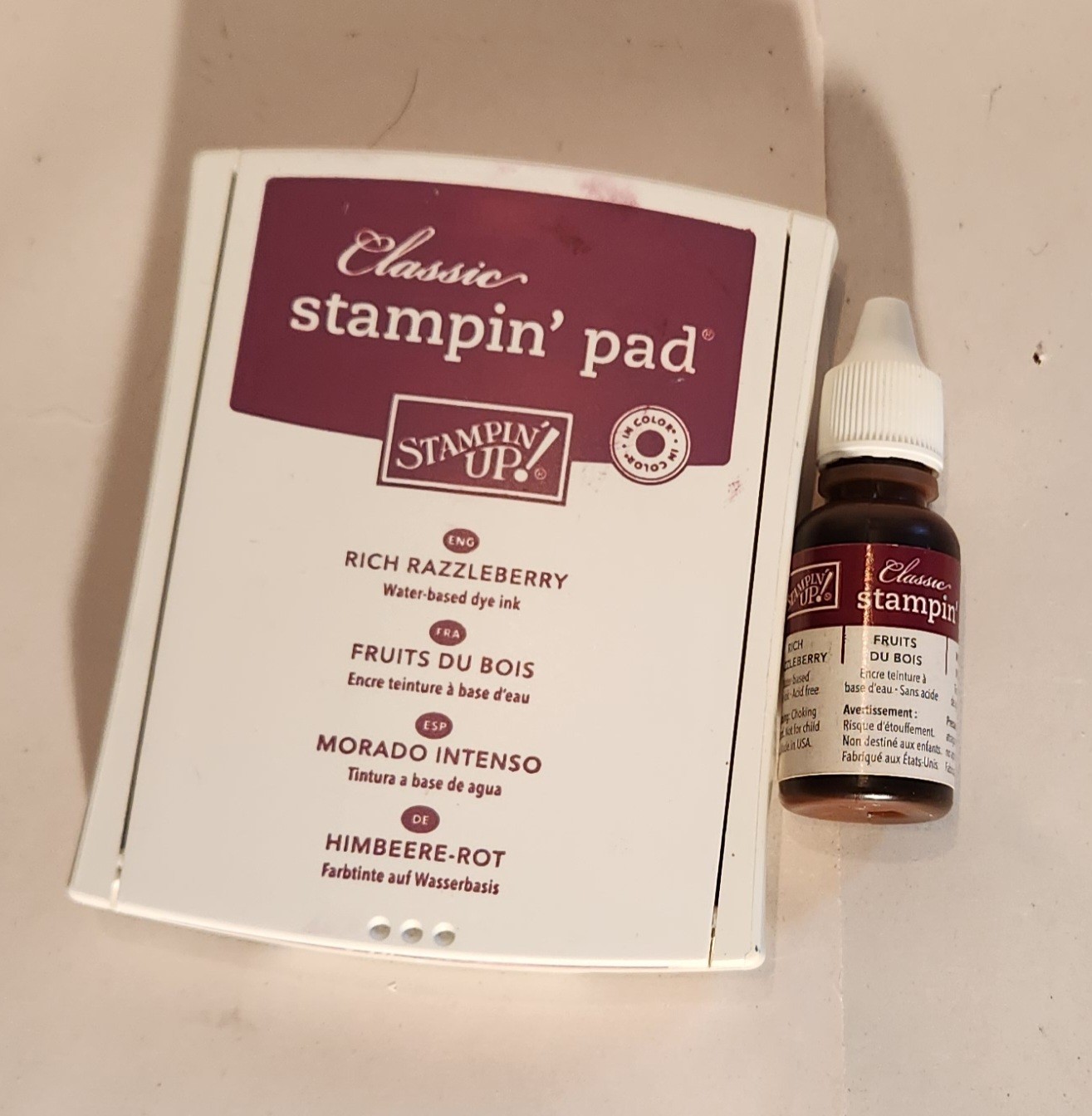 Stampin Up Classic Stampin Pad and Refill - Rich Razzleberry