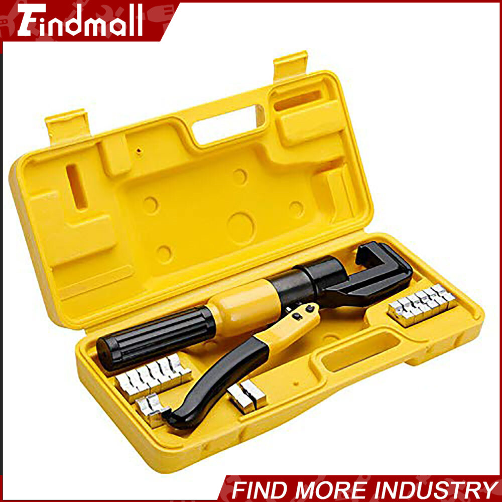 Findmall 10T Hydraulic Wire Battery Cable Lug Terminal Crimping Tool W/ Case