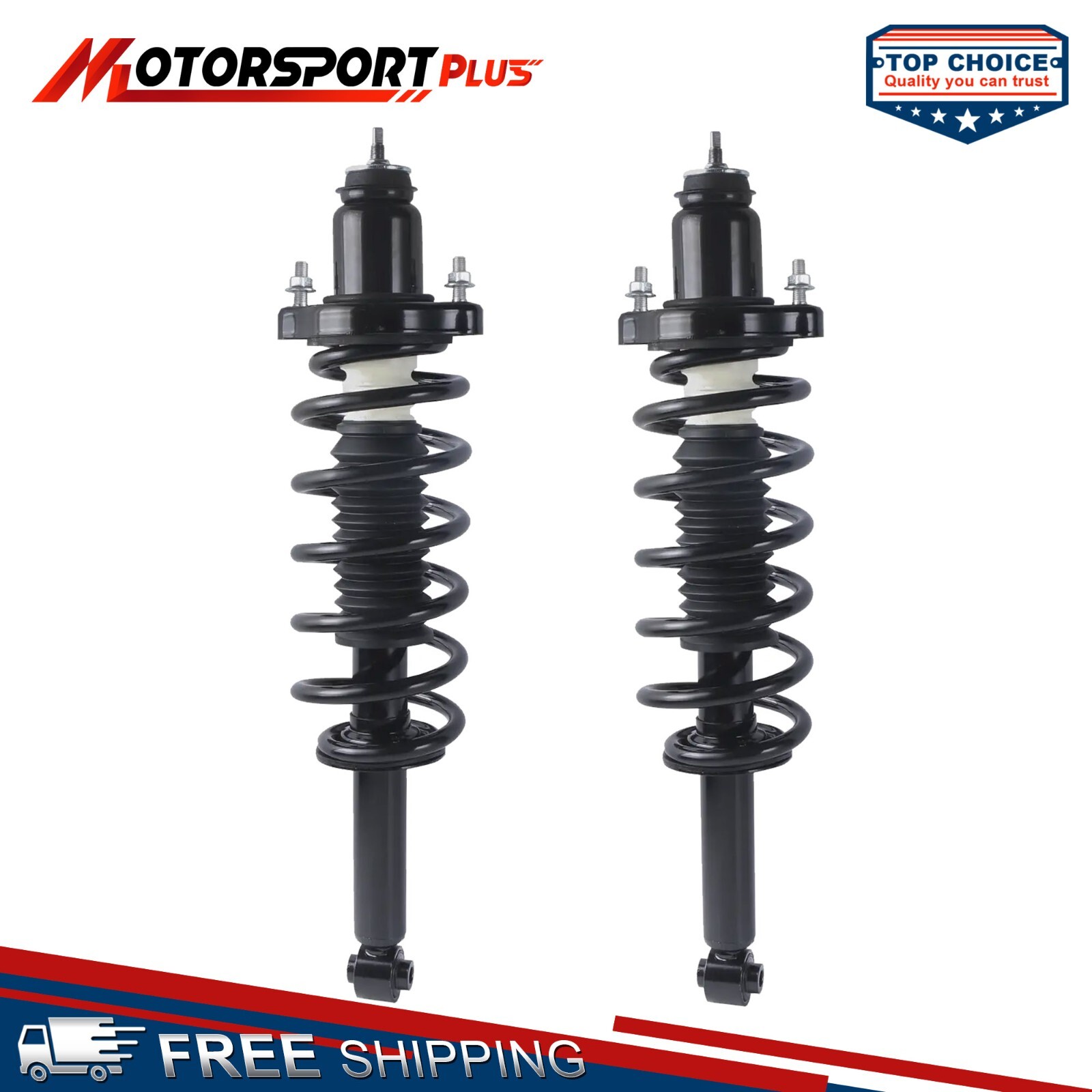 2X Rear Pair Complete Struts Shocks W/Coil Springs fit 2008-2014 Dodge Avenger