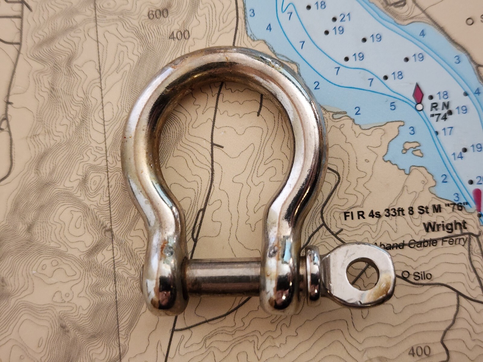 Stainless Steel 3/16" Pin Bow Shackle