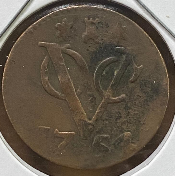 1754 Dutch Voc Duit & Province New York Penny Coin 271 years old!! (c164)
