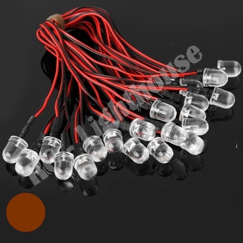 RC LED Light Replacement Lead 2 pieces- 2pc Amber 10mm
