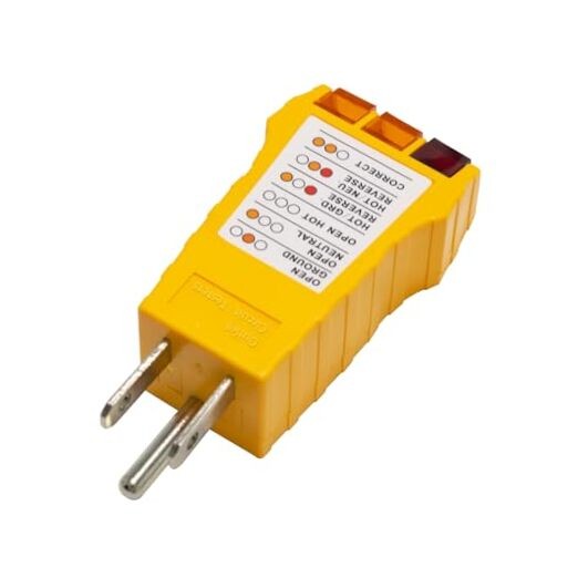 Outlet Tester with Electrical Receptacle Test—Socket Tester for North Yellow