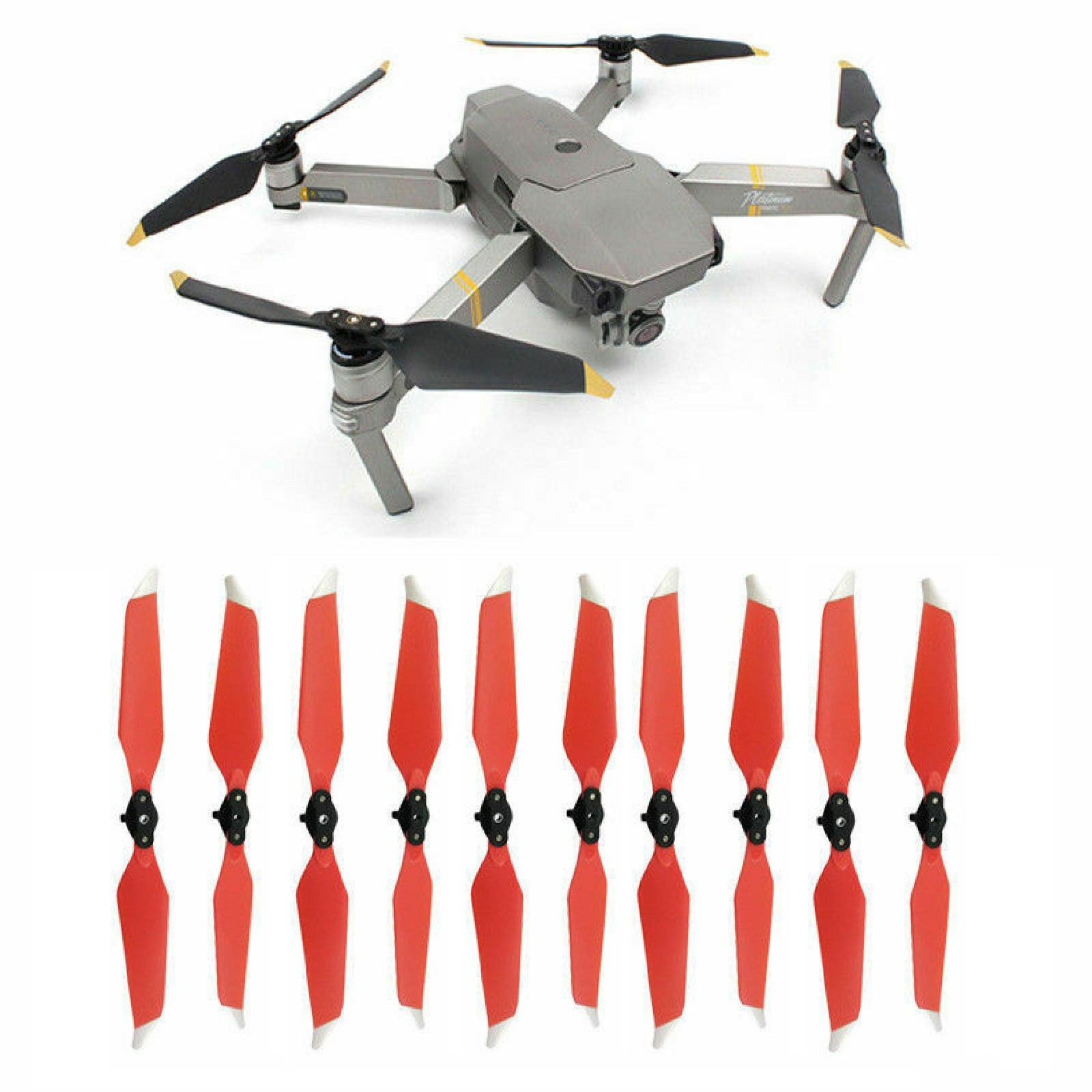 Low-Noise Quick-Release Red Propellers 8331F Props For DJI Mavic PRO Platinum C
