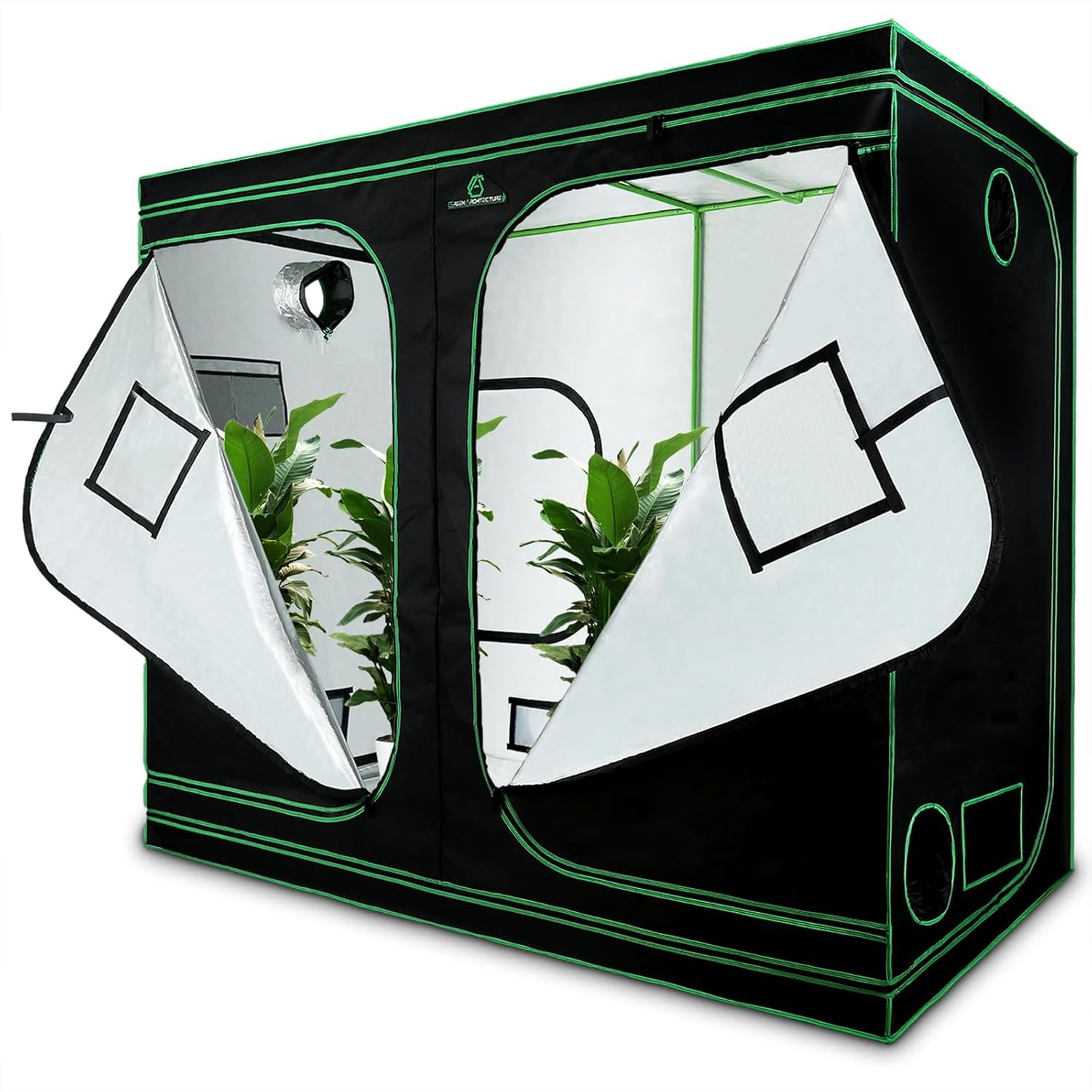 GA Grow Tent 96"x48"x80" Reflective Mylar Hydroponic Grow Tent (96x48x80)