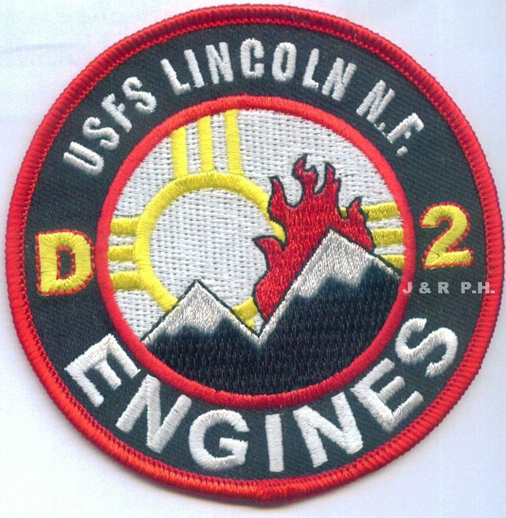 Wildland - U.S.F.S. Lincoln N.F.  Engines D-2, NM (3.5" round size) fire patch