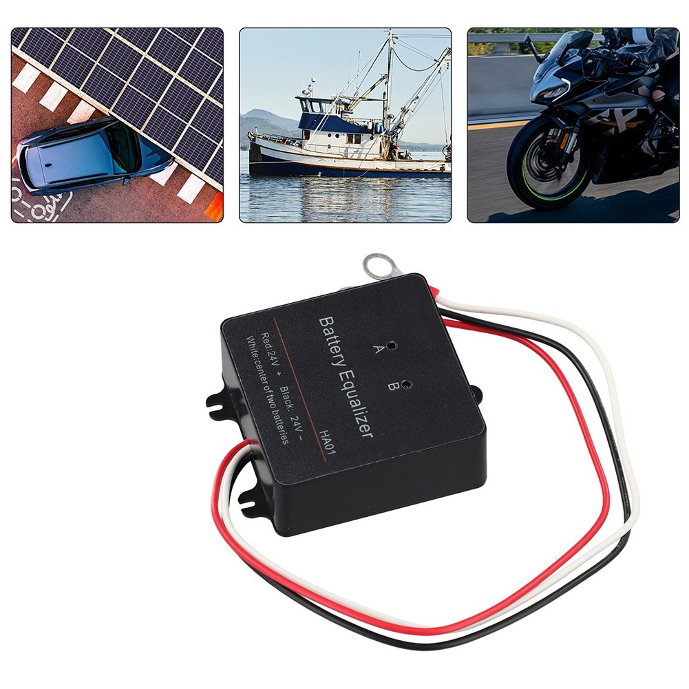 24V Battery Cell Balancer for 2x12 Volt Cells Active Voltage Controller