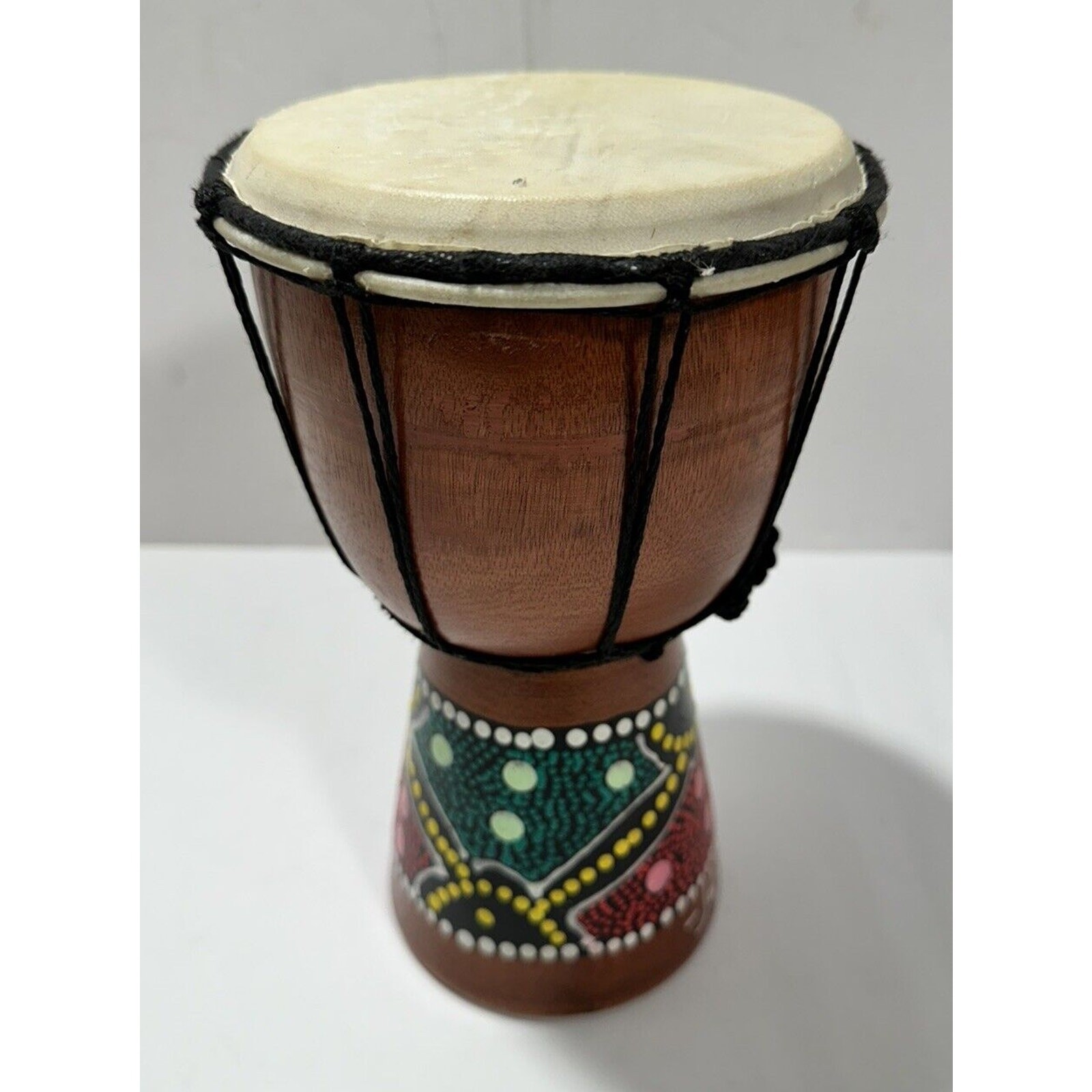 Hand-carved Djembe Bongo 10"Tall 6"Wide Drum Jerusalem