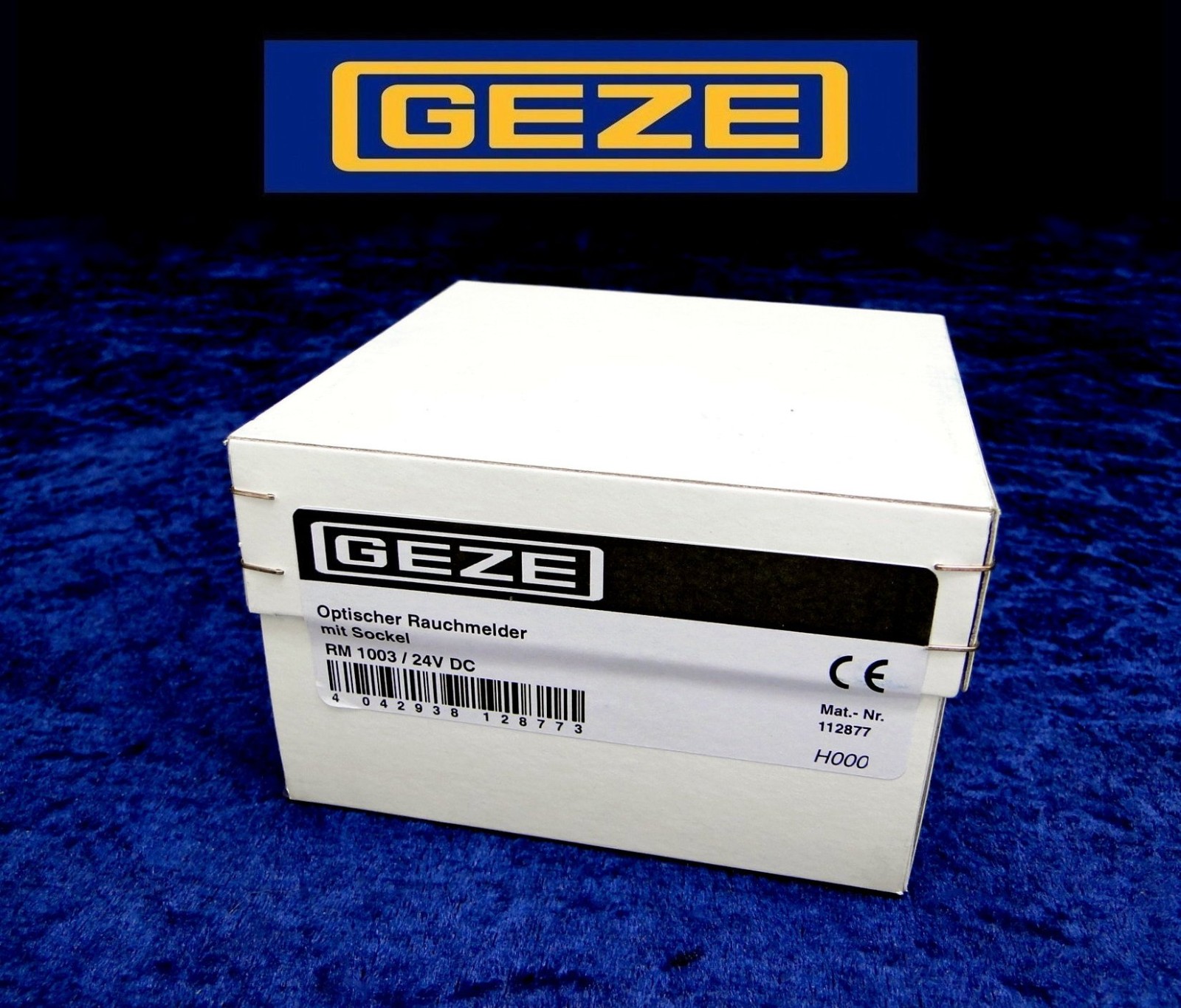 GEZE RM 1003/24V smoke detector with base for GEZE RWA control panels, Art. No. 112877