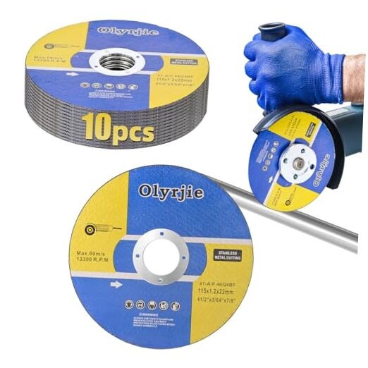 4 1/2 in Cut Off Wheel Cutting Wheels for Angle Grinders, Ultra Thin 10 Pack