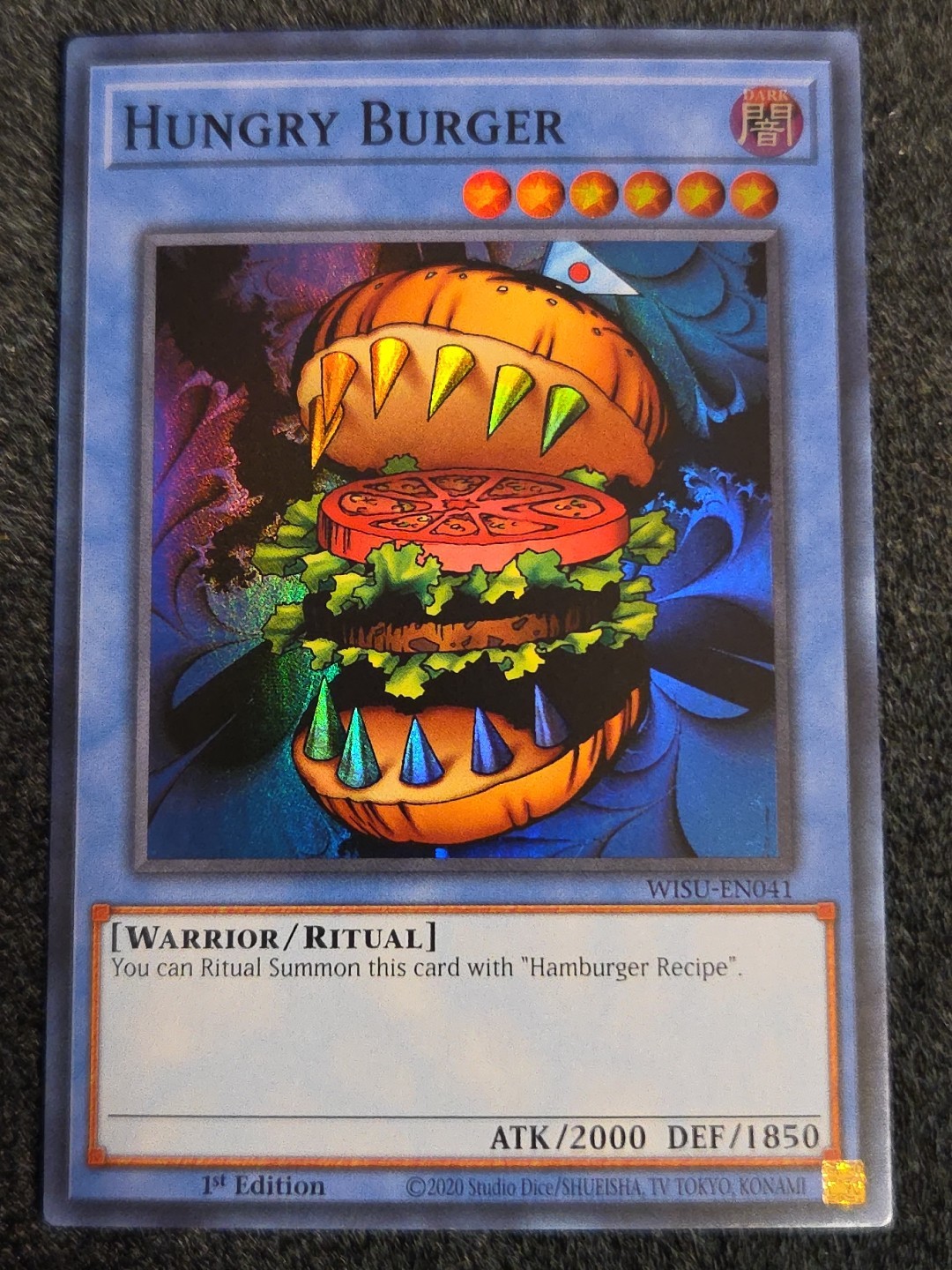 Hungry Burger - WISU-EN041 - Super Rare - 1st Edition Near Mint Yugioh Card