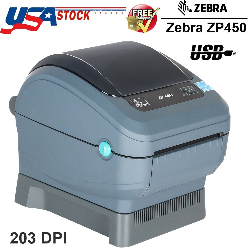 Zebra ZP450 Thermal Label Printer 4x6 Printer for Shipping Label USPS UPS 203DPI