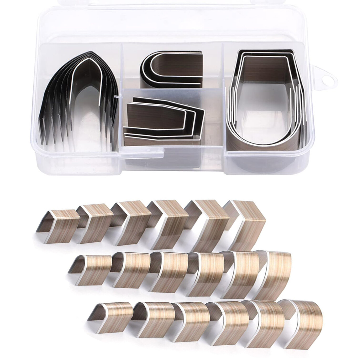 Leather Punch Die Mould Tool 18Pcs Shapes Leather Punching Cutting Tool Grinding