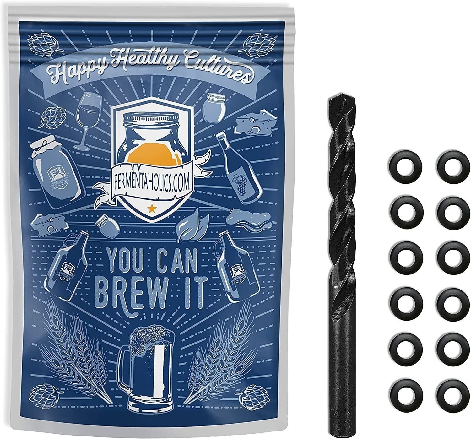Drill Bit with 12-pk Grommets