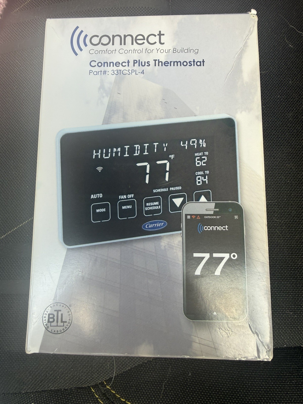 Carrier Connect Plus Wi-Fi Touchscreen Humidity Thermostat 33TCSPL-4 24VAC