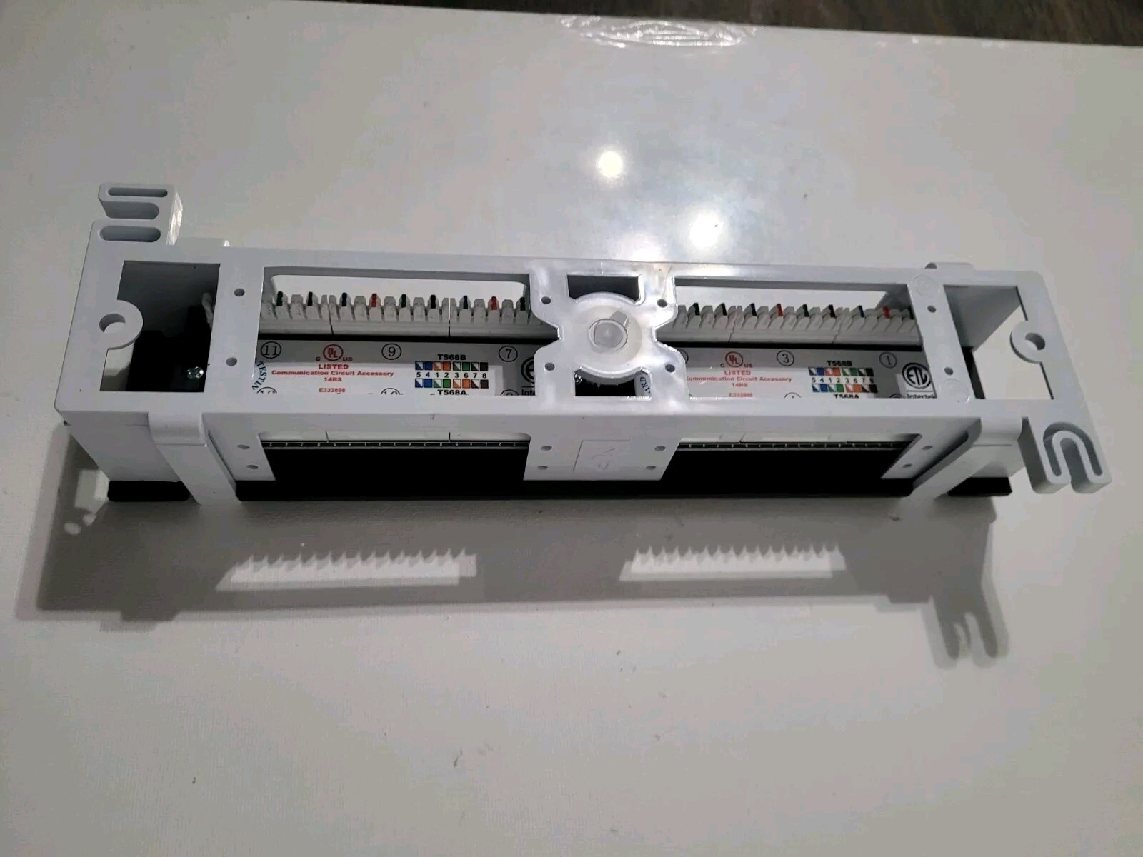 12-Port Commercial Electric Category 5eMini Patch Panel w/ 89D Mounting Bracket