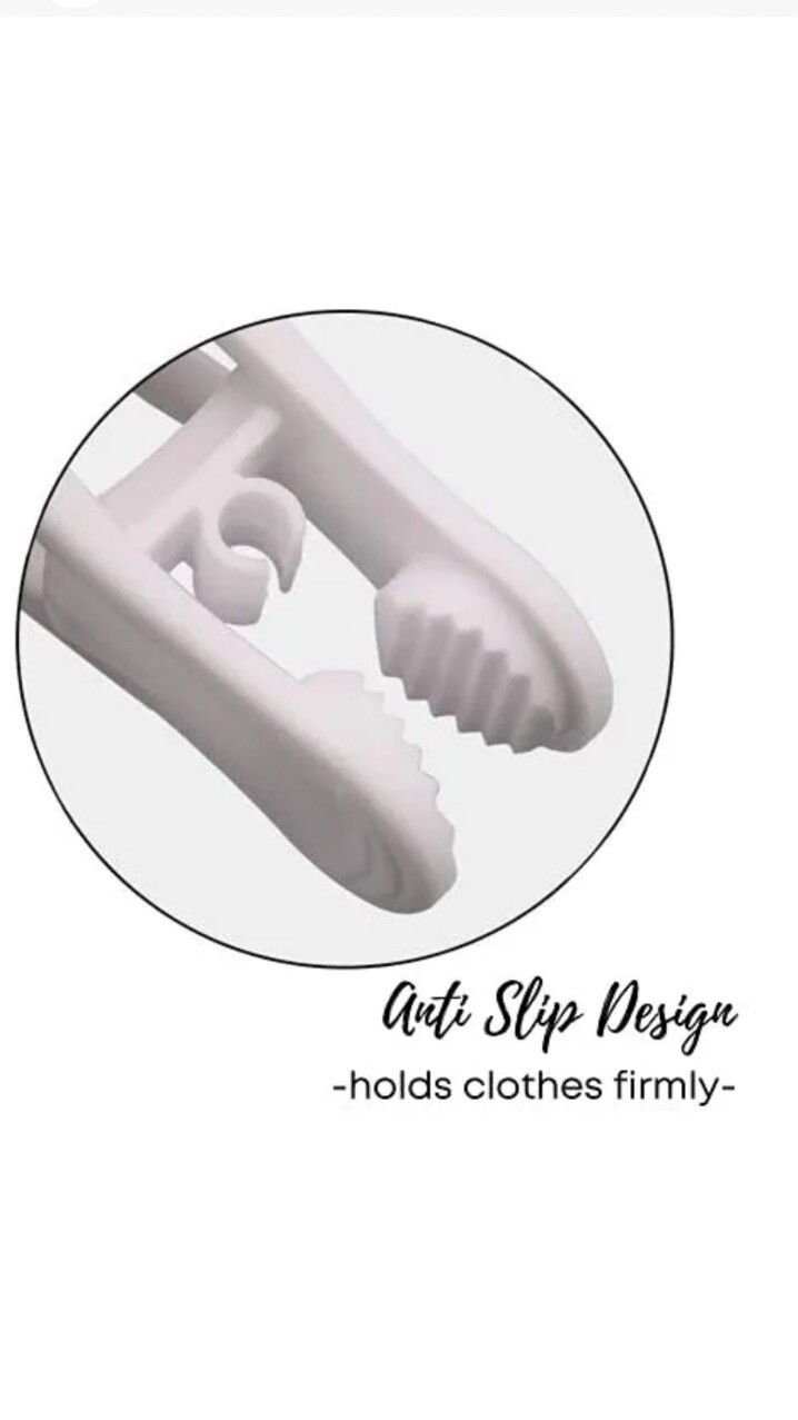 Plastic Clips 60 Pack White Multi-Purpose Hanger Clips for Hangers Finger Clips
