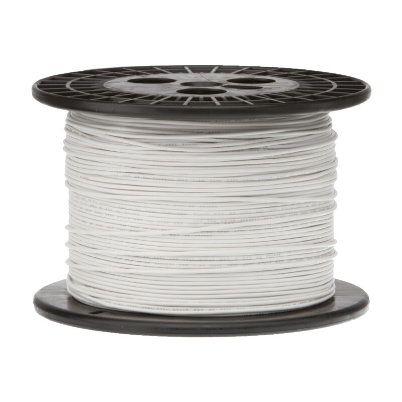 16 AWG Gauge TXL Automotive Stranded Hook Up Wire, 250 ft, White, 60 Volts
