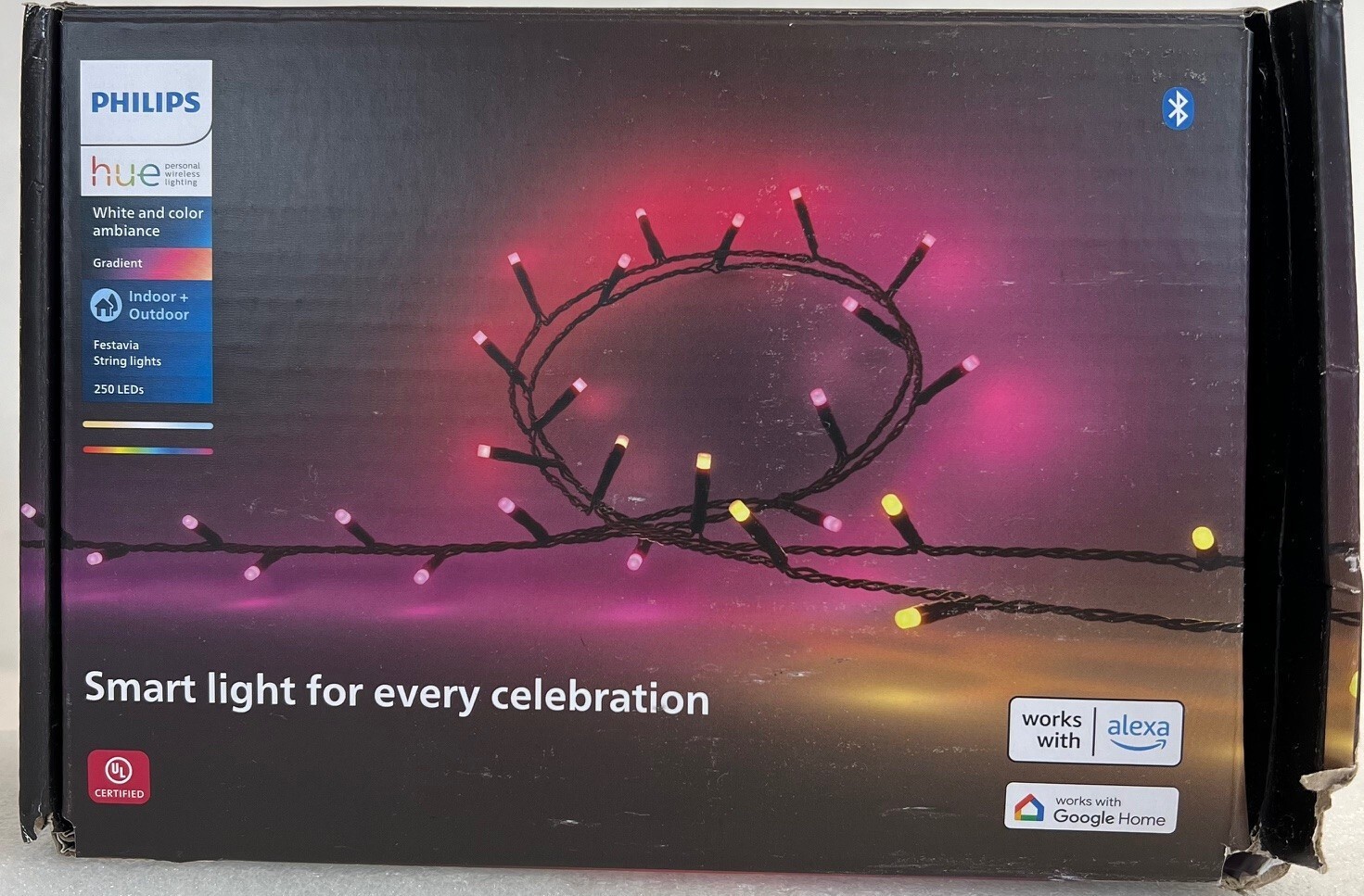 Philips Hue Smart LED Holiday 65-Foot Festavia String Lights - 250 Mini-FREE S/H