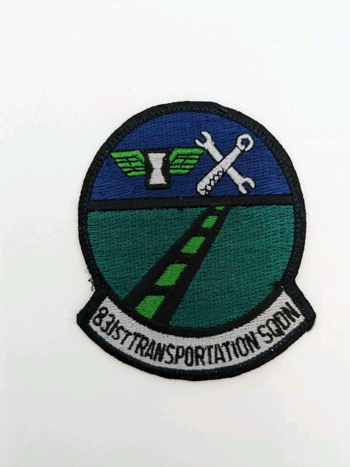 USAF Air Force 831st Transportation Squadron Military Patch (Green Wings)