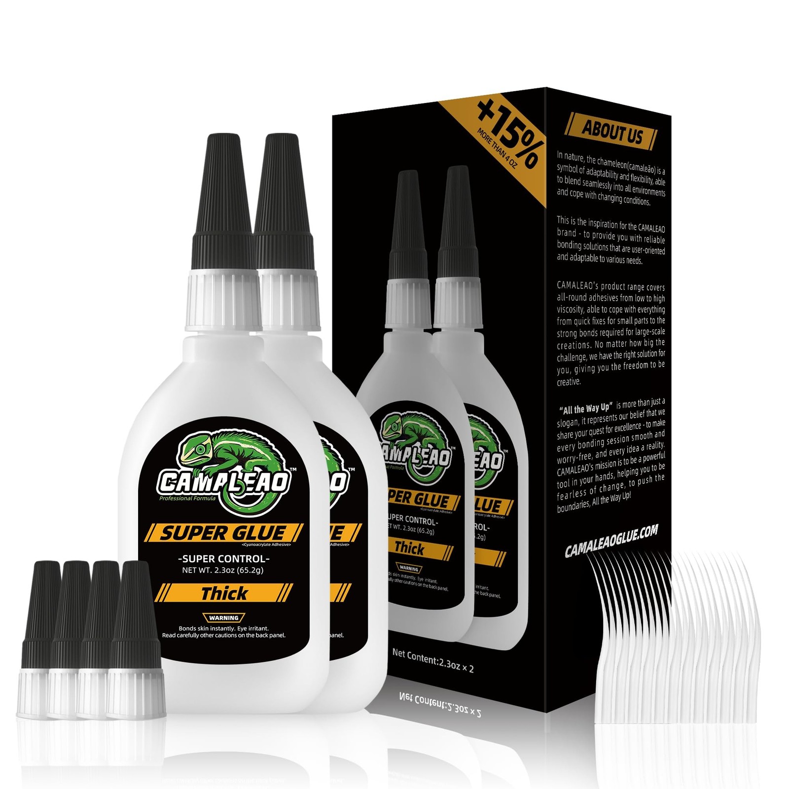 Thick Super CA Glue Kit 4.6 oz, Heavy Duty Clear Superglue Repair Wood Metal ...