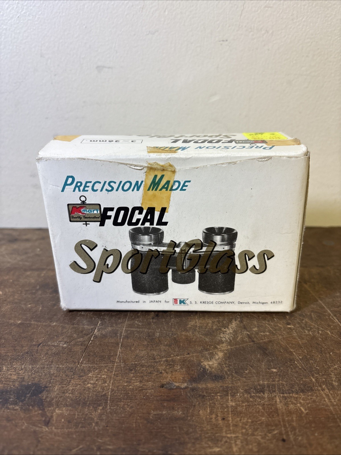 Vintage Precision Made Focal Binoculars WOB 3x26 mm
