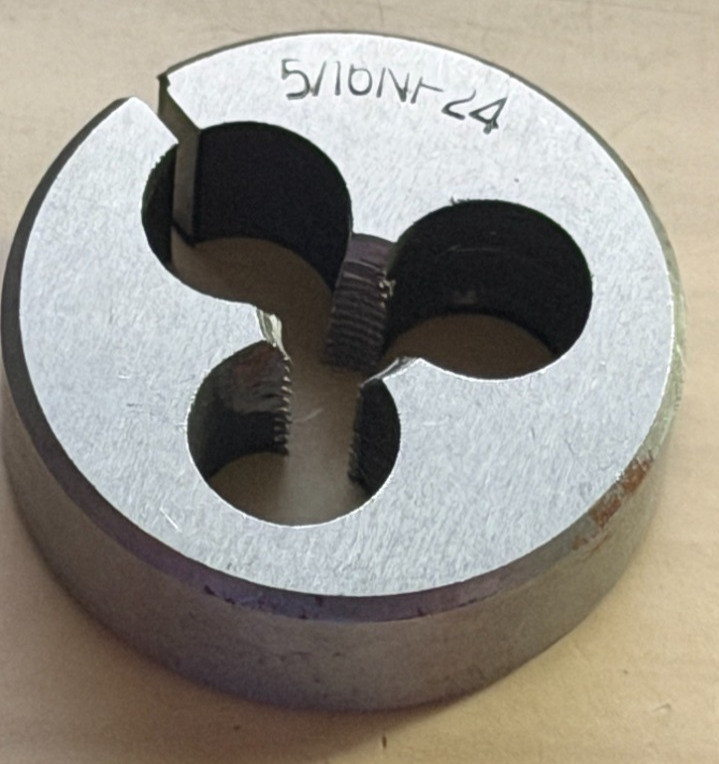 Adjustable 1-1/2" Round Split Die 5/16"-24 NF Tungsten from 45 pc Tap & Die Set