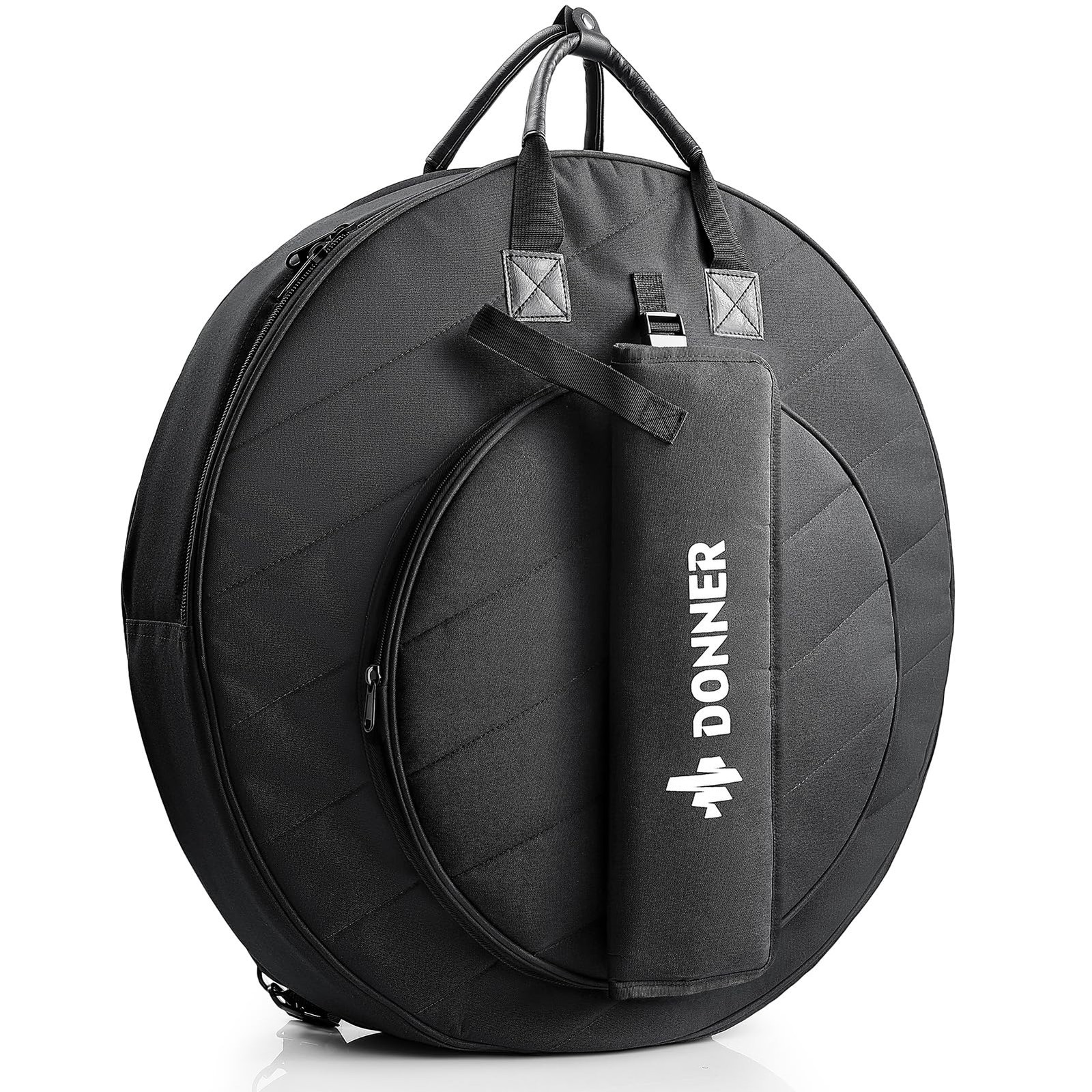Donner Cymbal Bag with Drumstick Bag, Backpack Large, Black