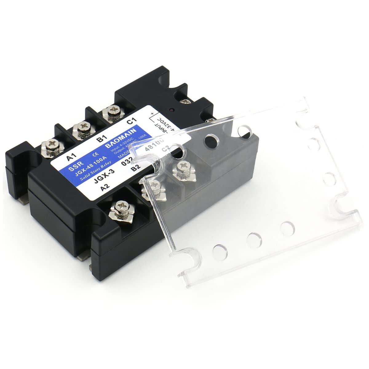 3 Phase Solid State Relay 4-32 VDC Input 480VAC 100 Amp Output DC/AC