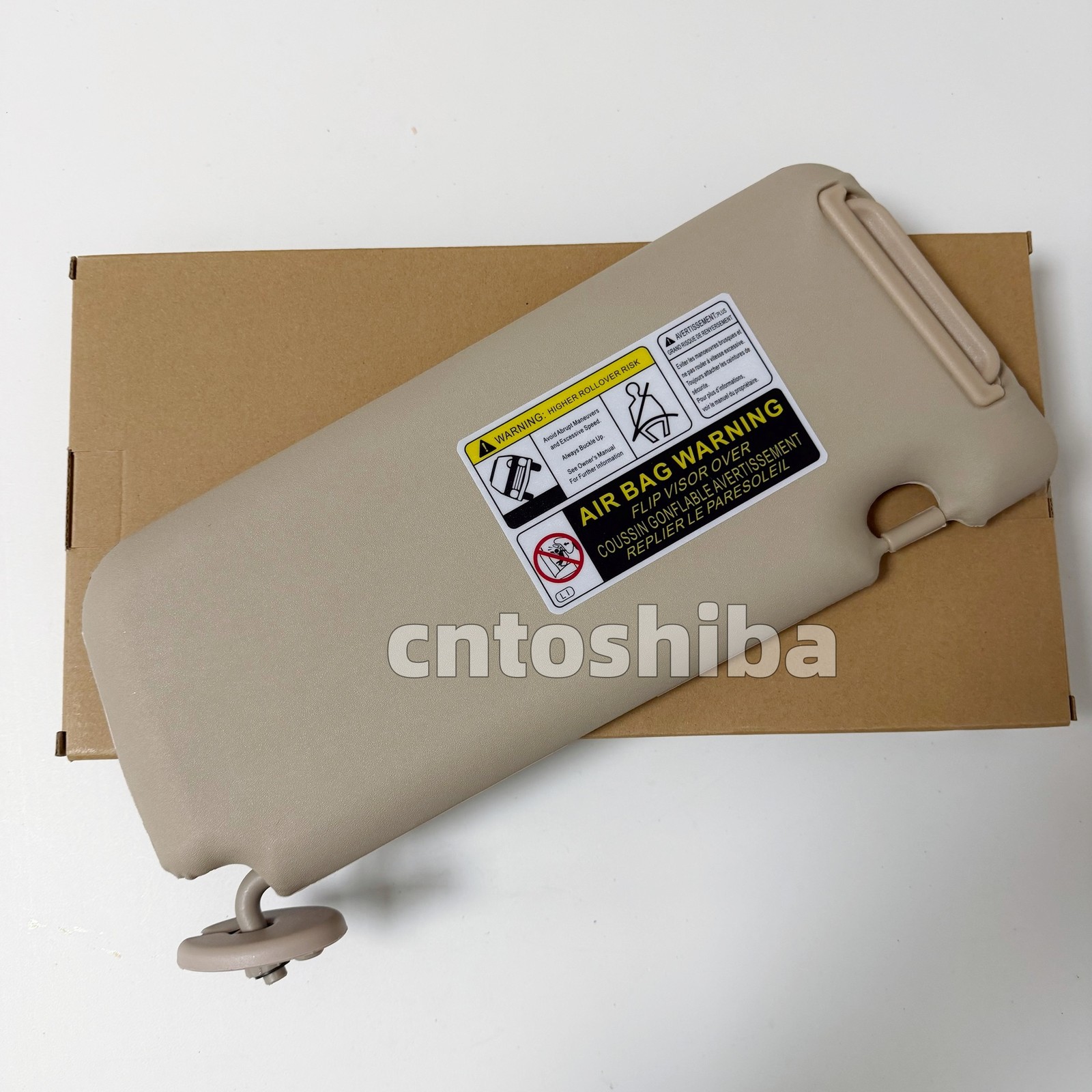 For TOYOTA RAV4 2004-2005 Beige With Extended Pad Sun Visor LH Left Driver Side