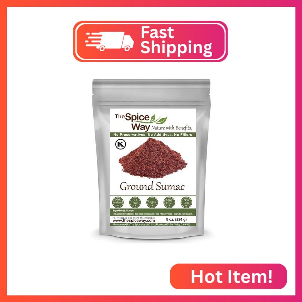 The Spice Way - Pure 100% Sumac, No Salt, no GMO, no Irradiation, Spice Seasonin