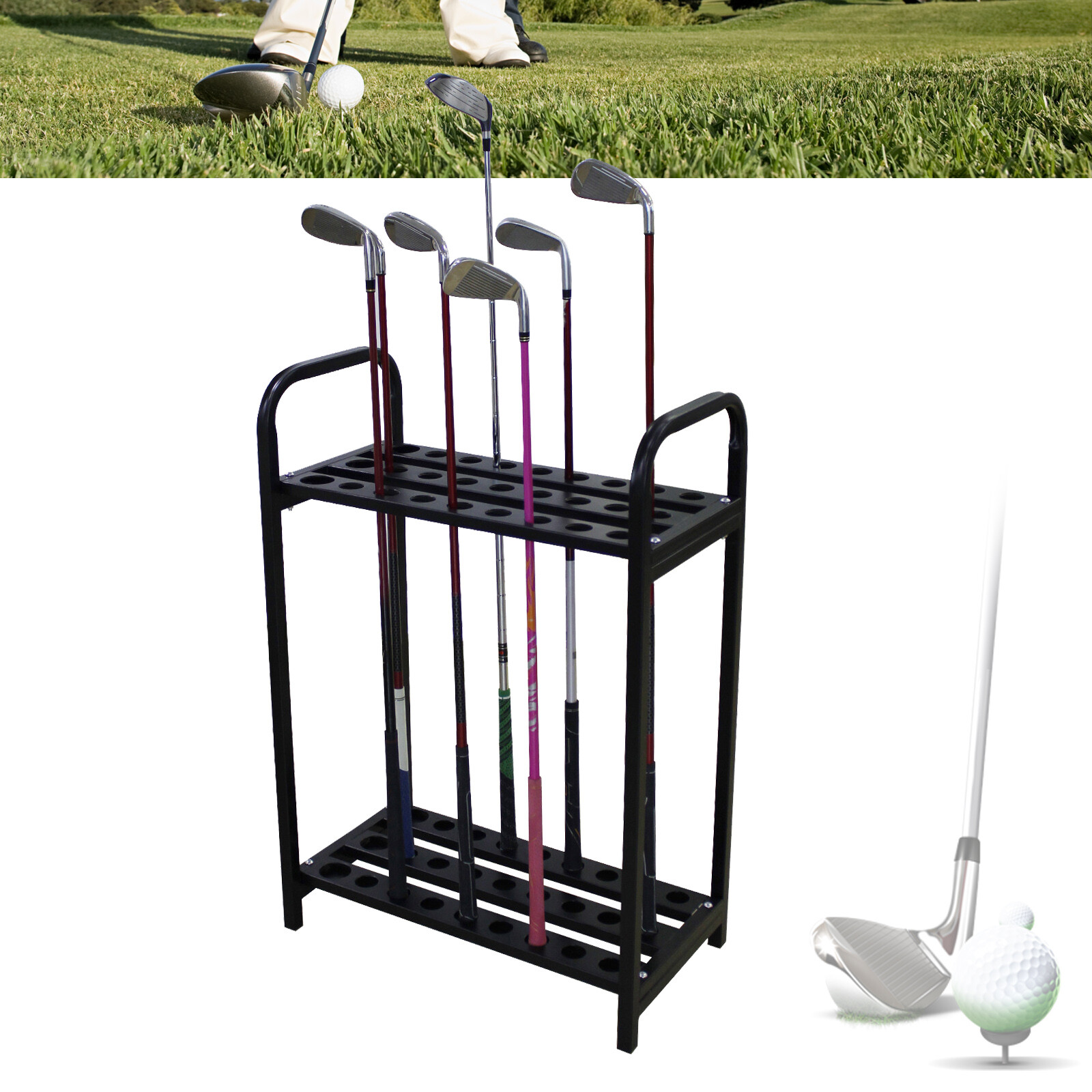 27 Clubs Holder Organizers Golf Clubs Display Rack Golf Club Display Stand
