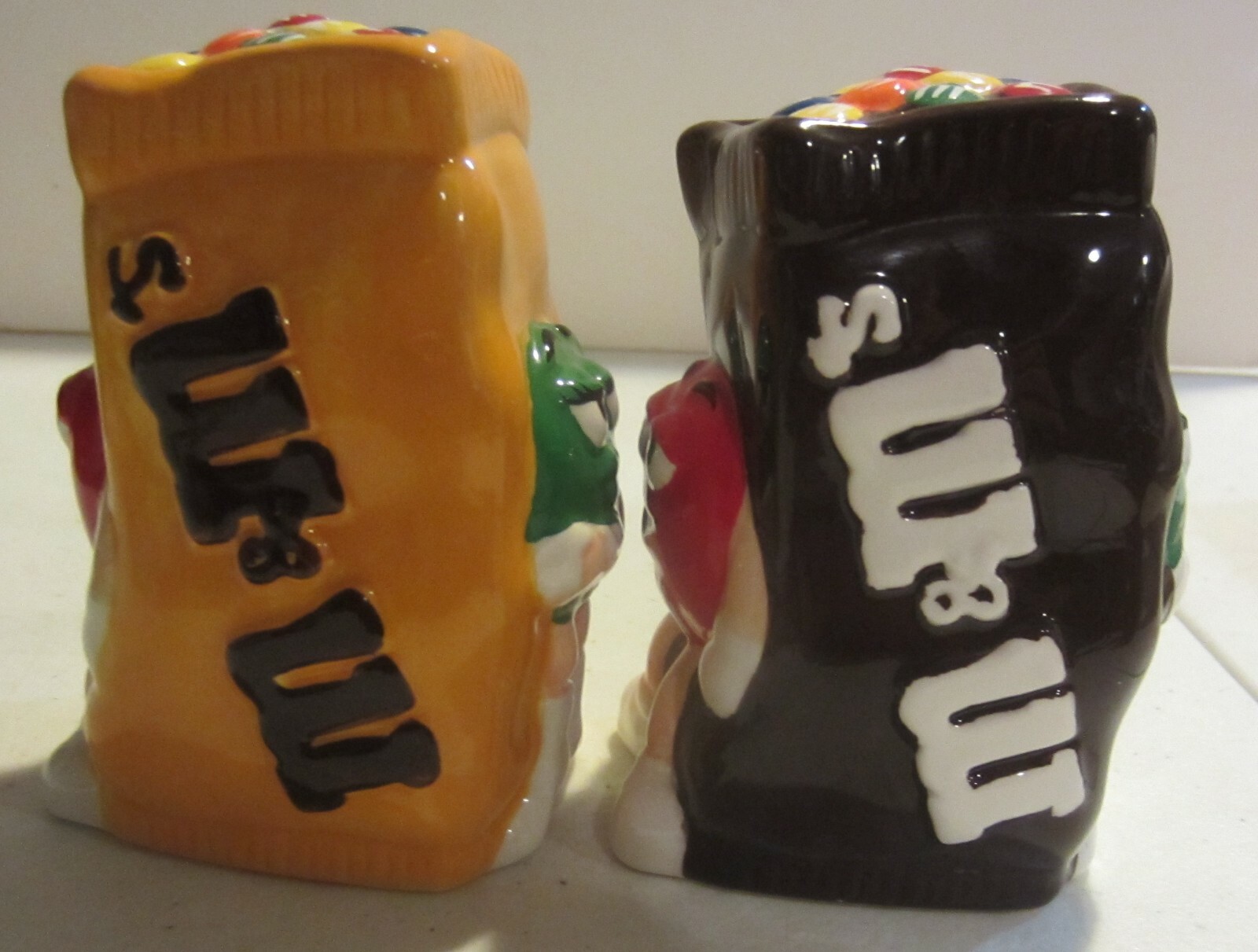m & m's Ceramic Salt & Pepper Shakers by Benjamin Medwin 2003