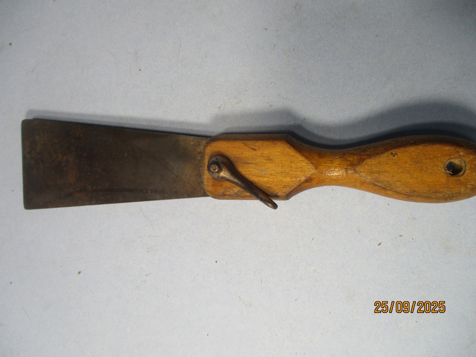 Vintage German 10" Long Scraper Putty Knife With Wood Handle, Made in Germany